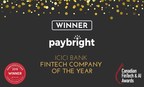 PayBright named Canada's FinTech Company of the Year