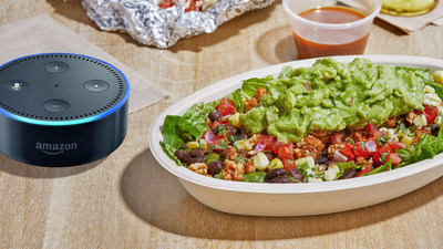 Chipotle announced today that its customers can now use the Chipotle skill for Alexa to reorder their favorite Chipotle meals for delivery or pickup.