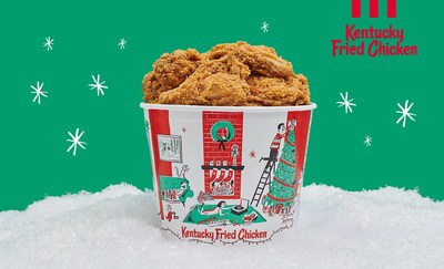 KFC is getting into the holiday spirit with new limited-edition holiday buckets, available in restaurants nationwide starting November 25.