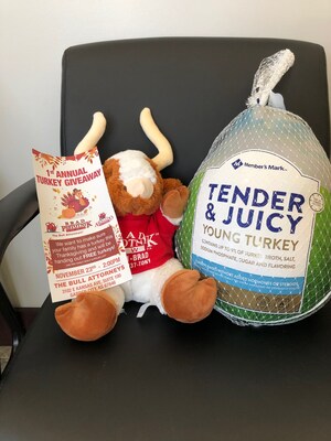 Hundreds of Thanksgiving Turkeys Donated by Bradley A. Pistotnik and Tony Atterbury of The Bull Attorneys!