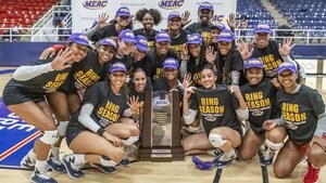 Howard Volleyball Rallies to Win Fifth Straight MEAC Title