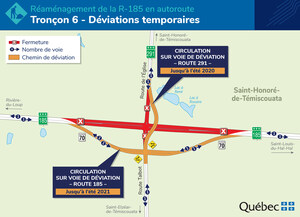 Autoroute 85 - Phase III - Nouvelle configuration sur les routes 185 et 291 à Saint-Honoré-de-Témiscouata