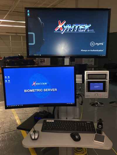 Xyntek's complete biometric solution installed on a mobile workstation