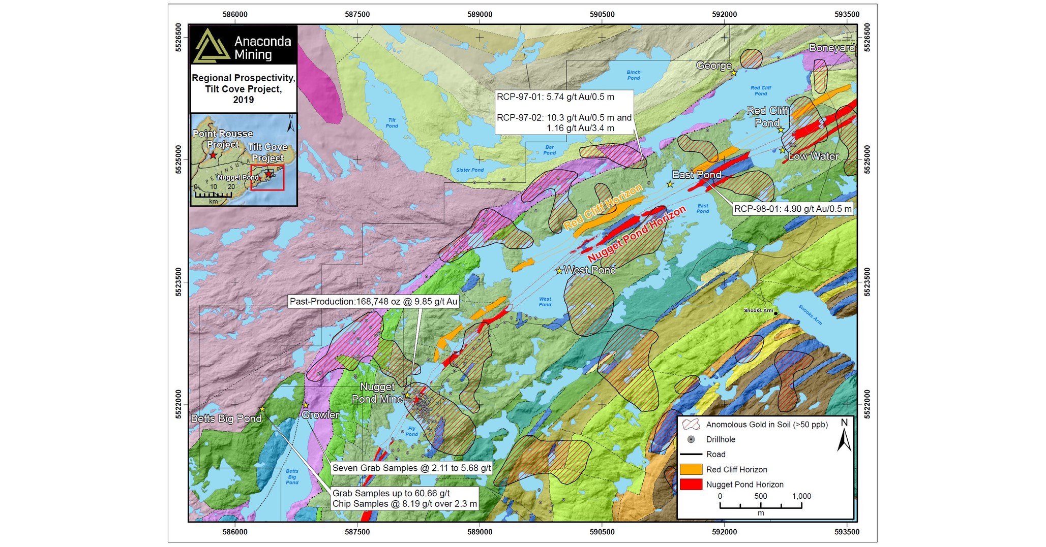 Anaconda Mining Discovers New Prospective Areas at its Tilt Cove Gold ...