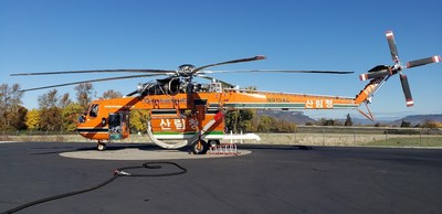 El helicóptero S-64 Air Crane® enviado a Corea del Sur