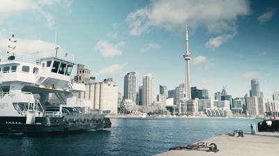 PortsToronto, owner and operator of Billy Bishop Toronto City Airport, announced that the airport's Marilyn Bell I ferry will be converted to electric-power, eliminating all related GHG emissions and significantly reducing noise impacts. (CNW Group/PortsToronto)