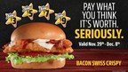 Carl's Jr. Canada celebrates its new Bacon Swiss Crispy Chicken Fillet Sandwich by inviting Canadian Black Friday shoppers to "Pay What You Think it's Worth"