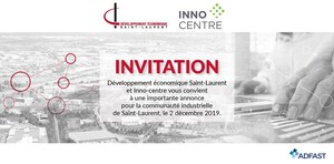 Avis aux médias - Développement économique Saint-Laurent et Inno-centre annoncent une importante entente pour la communauté industrielle de Saint-Laurent, à Montréal