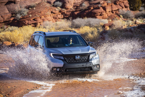 The 2020 Honda Passport begins arriving at dealerships today, offering customers an exceptional combination of on-road sophistication, class-leading cargo and passenger space, and robust off-road capability. With spacious seating for five adults, standard i-VTEC® V6 power, and standard Honda Sensing® safety and driver-assistive technologies, the 2020 Passport Sport with 2-wheel-drive starts at $31,990 (excluding $1,095 destination and handling).