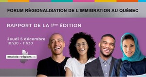 Avis aux médias - Forum de la régionalisation de l'immigration au Québec - Lancement du rapport