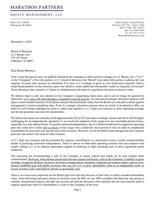 Marathon Partners Delivers Letter to e.l.f. Board