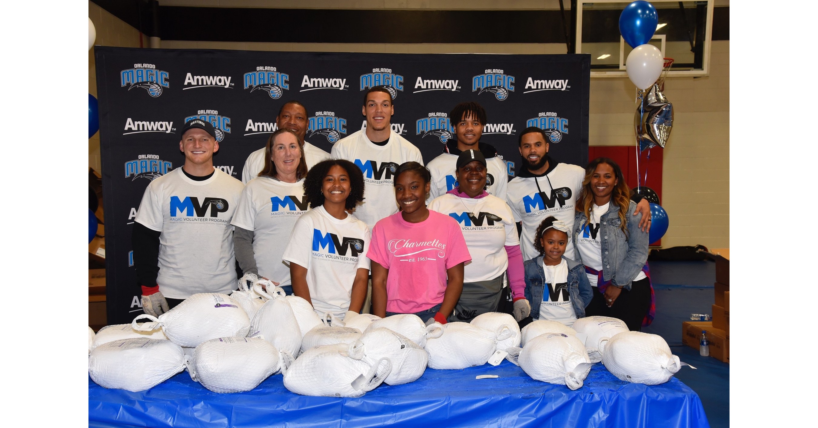Orlando Magic Players Aaron Gordon, D.J. Augustin and Markelle Fultz