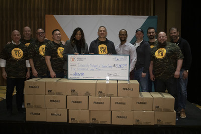Wireless Vision donates 700 hygiene kits and a check for $5,000 to the Disability Network Wayne County Detroit.  Included is Saber Ammori, CEO of Wireless Vision, Lori Hill, Exec. Director, Disability Network Wayne County Detroit, along with Wireless Vision executives and WV military veteran staff.