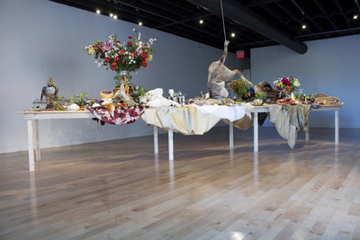 CREDIT: Emily Jan. After the Hunt, 2017. Hand-felted textiles and mixed media installation in the Inc.’s Cannon gallery. Photo: Kristina Durka. 
CAPTION: Hamilton Artists Inc. wins Lacey Prize, first award recognizing artist-run centres in Canada. (CNW Group/National Gallery of Canada)