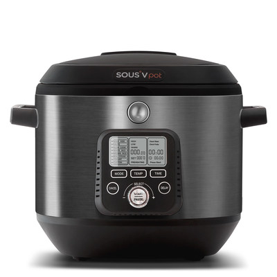 SOUSV pot w/ Dual AccuTemp - First multicooker with top motorized probe that truly cooks sous vide. Use the same device to sear and more! Use SOUSV pot everyday for slow cooking, steaming, boiling, making yogurt, and making rice!