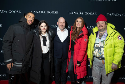 Donté Colley, Emily Hampshire, Dani Reiss, Jessi Cruickshank and Matty Matheson celebrated the launch of Canada Goose’s “The Journey” in Toronto on December 4th (CNW Group/Canada Goose)