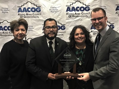 Diane S. Sánchez, President & CEO, San Antonio Hispanic Chamber of Commerce; Krystian Reyes, Community Development Relationship Manager, Woodforest National Bank; Julissa Carielo, Founder, Maestro Entrepreneur Center and Tejas Premier Building Contractor, Inc.; and Rafael Alvarez, Co-Founder, Next Events & Entertainment