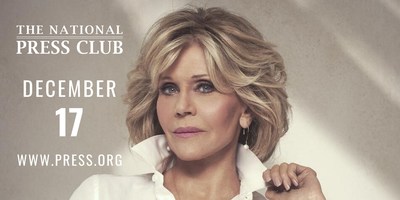 Actor and activist Jane Fonda to deliver address on climate change at National Press Club Headliners Luncheon Dec. 17