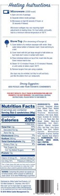 White Castle Nutrition Chart