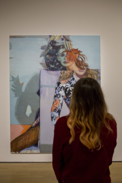 Janet Werner, Beast [Bête], 2019, Huile sur toile, 243,84 x 187,96 cm, Avec l'aimable permission de l'artiste et de la galerie Parisian Laundry, Montréal, Photo : Sébastien Roy (Groupe CNW/Musée d'art contemporain de Montréal)