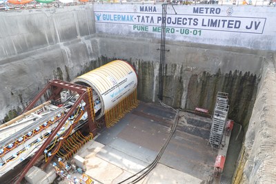 The approximately 279 feet long Tunnel Boring Machine that commenced work