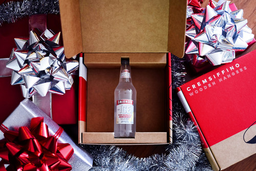 Starting today, people (over the age of 21, of course) across the U.S. (where legally permissible) can visit GiftAGram.com/SmirnoffIceBoxes to purchase Cremsiffino gift boxes filled with one bottle of Smirnoff Ice Original for just $20 including shipping (which fits perfectly within the price limit of most exchanges).