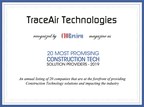 TraceAir Named Among 20 Most Promising Construction Tech Solution Providers - 2019