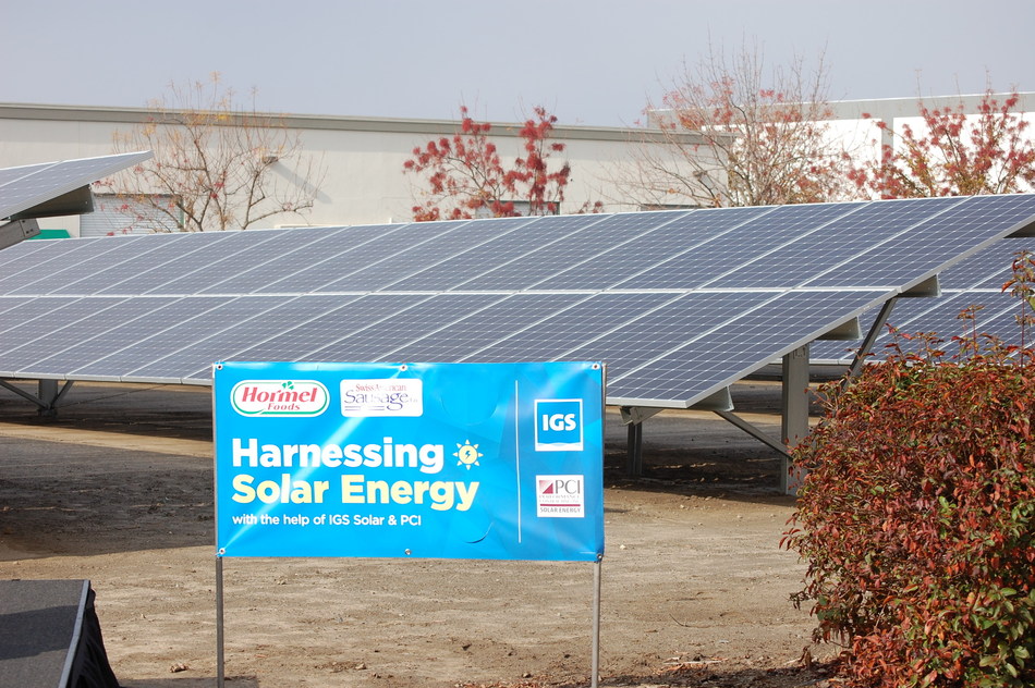 Hormel Foods Announces the Completion of Solar Array at its Swiss American Sausage Company Facility in California