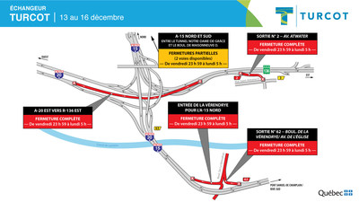 Entraves ? changeur Turcot (Groupe CNW/Ministre des Transports)