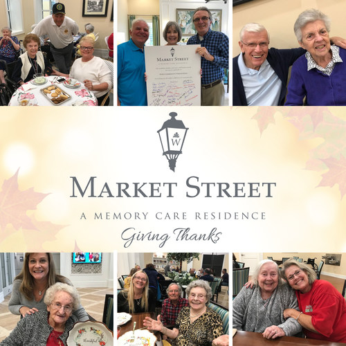 Residents and associates at Market Street Memory Care Residence East Lake enjoyed a month-long initiative of 'Giving Thanks' as part of Watercrest Senior Living Group's Common Unity Initiatives.