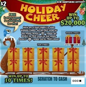 New Hampshire Lottery's Holiday Cheer scratch ticket. (CNW Group/NeoPollard Interactive)
