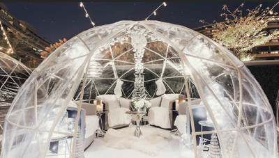 Have dinner in a decked-out Christmas Igloo at Kingbird restaurant with the 