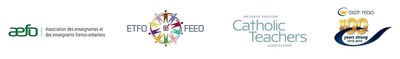 Logos : Association des enseignantes et des enseignants franco-ontariens (AEFO), Fdration des enseignantes et des enseignants de l'lmentaire de l'Ontario (FEEO), Ontario English Catholic Teachers' Association (OECTA) et Fdration des enseignantes-enseignants des coles secondaires de l'Ontario (OSSTF/FEESO) (Groupe CNW/Association des enseignantes et des enseignants franco-ontariens (AEFO))
