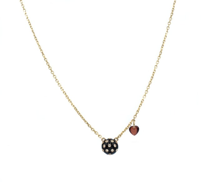 A representation of nature's sweetest ladybug in all colors to evoke a modern and abstract approach to nature through design. Handcrafted in 18kg, enamel and multicolor gemstones.