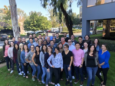 Smart Circle, the nationally recognized leader in face-to-face marketing, announced it's been awarded a 2019 Top Work Place honor by the Orange County Register. 2019 marks the third consecutive year that Smart Circle's employees have recognized the company's dynamic workplace culture. Front Row (L to R):  Stephanie Sharma, Christian Horban, Claudia Casillas, Mayra Osorio, Michelle Morales, Sara Duron, Diana Nguyen, Amy Ta, Shanna Breckenfeld, Laura McLoud, Erika Gavilanes, Brandon Gan, Leah Mor