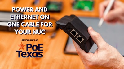 Power and Send Data to Your NUC with One Cable.