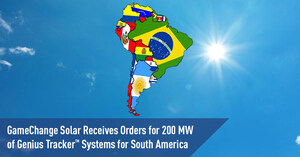 GameChange Solar : commandes de systèmes Genius Tracker™, 200 MW, pour l'Amérique du Sud
