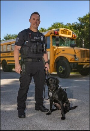 The Coconut Creek Police Department's New K9 and Handler are First of Their Kind, School Resource Officer and School Safety Dog® Team in the Nation