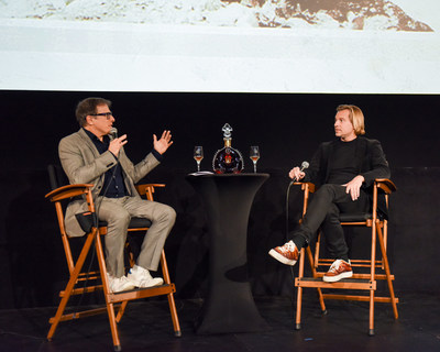 David O. Russell and Louis XIII Global Executive Director Ludovic du Plessis at the LA Premiere of the Restored 1919 Classic THE BROKEN BUTTERFLY in Los Angeles on December 13