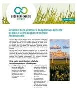 Fiche média : Création de la première coopérative agricole dédiée à la production d’énergie renouvelable (Groupe CNW/Énergir)