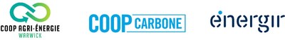 Logos : Coop Agri-nergie Warwick / Coop Carbone / nergir (Groupe CNW/nergir)