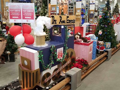 Thanks to the generosity of Lowe's and RONA customers, Lowe's Canada was able to present the Salvation Army with a total of 8,680 toys. More than 1,875 of those toys were collected in Lowe's and RONA stores in Alberta and will be distributed to families in need throughout the province. (CNW Group/Lowe's Canada)