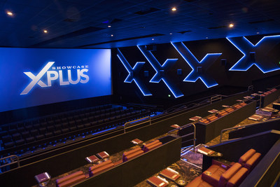 The new XPlus auditorium at Showcase Cinema de Lux Legacy Place in Dedham, MA has the only advanced Cinionic Giant Screen dual-laser projection screen on the East Coast.