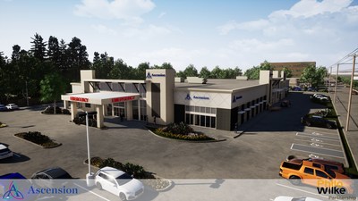 Artist's rendering of the Greenfield Health Center.