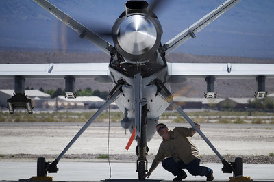 Sample UAS preparing for takeoff courtesy of Wikimedia Commons