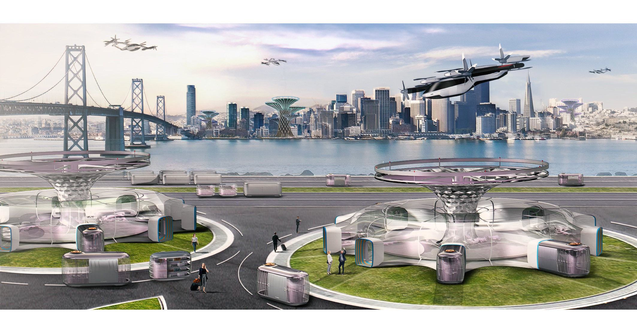 Германия 2025 год. Экогород будущего концепт. Город в будущем. Транспорт будущего. Летающие машины в будущем.