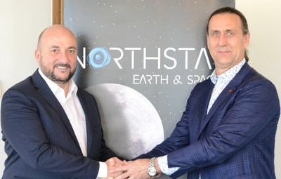 From left to right: &Eacute;tienne Schneider, Deputy Prime Minister and Minister of the Economy of Luxembourg and Stewart Bain, CEO and Co-Founder of NorthStar Earth & Space (CNW Group/NorthStar Earth & Space Inc.)