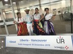 First flight from Vancouver to Costa Rica