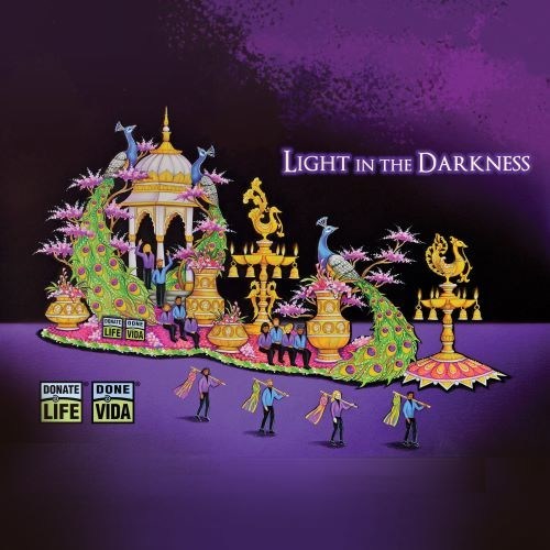 Rendering of the Donate Life Rose Parade float, Light in the Darkness.