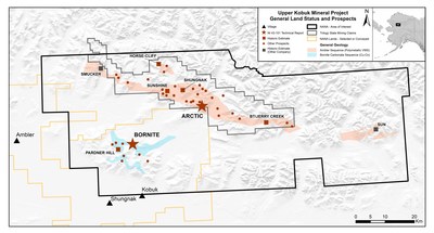 Figure 1: Upper Kobuk Mineral Projects, Alaska (CNW Group/Trilogy Metals Inc.)